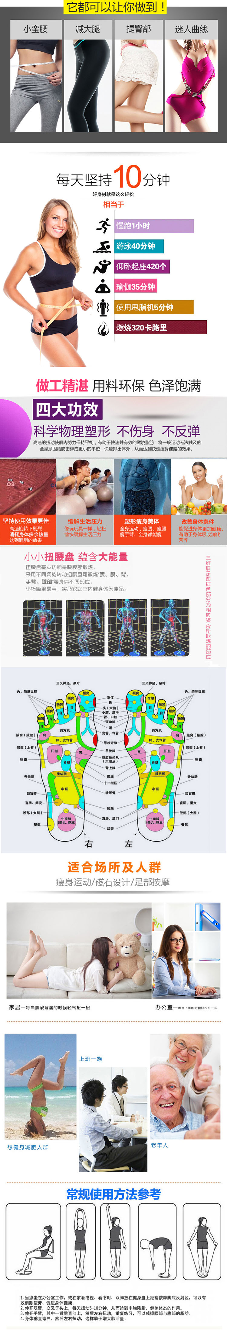 忍牌瘦腰塑身扭腰盤